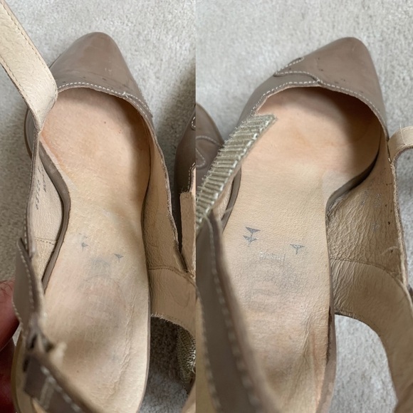 Fidji leather, made in Portugal, Sling back heels, 38/7.5 - Picture 16 of 16